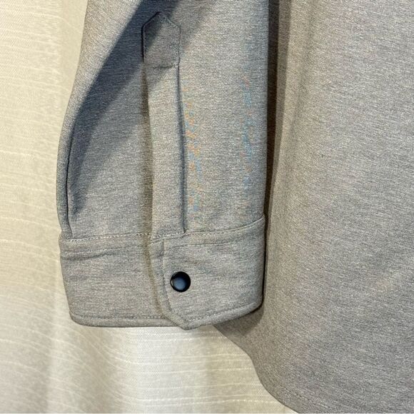 Calibrate Men's Gray shirt Jacket black contrast snap button size L - Picture 4 of 11